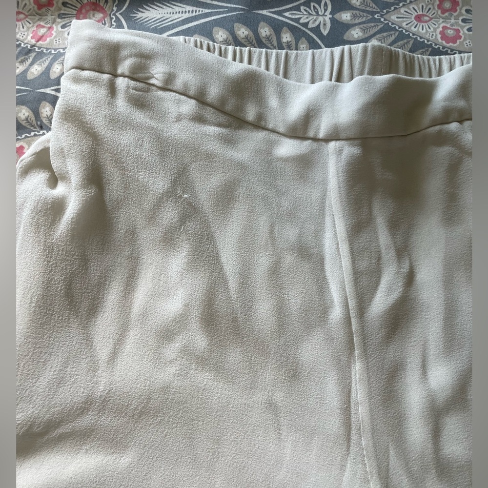 St. John Sport by Marie Gray Cream Wide-Leg Pants - Picture 5 of 6
